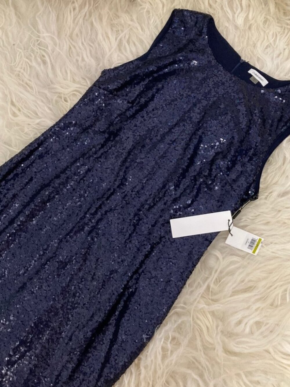 Calvin Klein Women's Sequined Sheath Dress 2307 - Picture 5 of 9